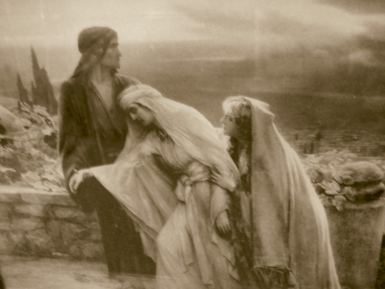 Antique Print Return From Calvary 1904 Signed Art Print Artist Herbert Schmalz