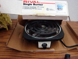Rival Automatic Steamer Rice Cooker Black Electric Steam Basket Rice Bowl Manual, Moose-R-Us.Com Antiques Collectibles Log Cabin Decor