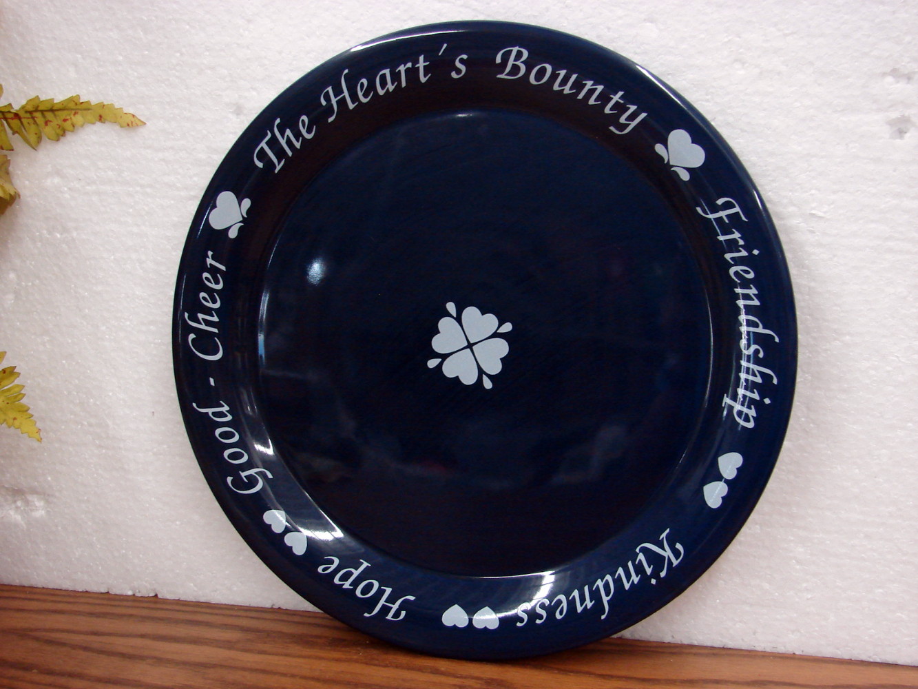 Waechtersbach Sharing Plate Navy Blue Friendship Hearts Bounty Good Cheer