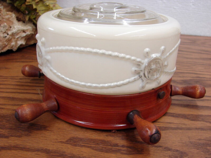 Vintage Milk Glass Nautical Ships Wheel Rope Flush Mount Ceiling Light Fixture, Moose-R-Us.Com Antiques Collectibles Log Cabin Decor