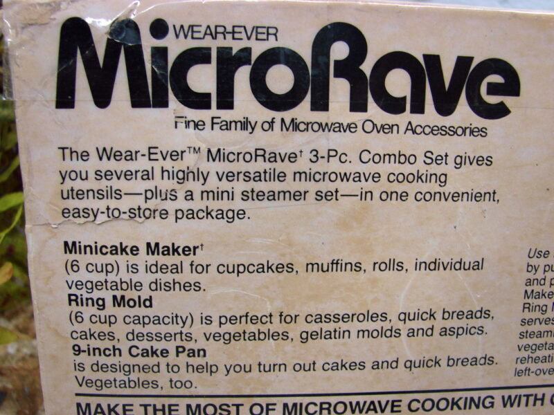 Vintage Wear-Ever MicroRave 3Pc Combo Microwave Set Original Box, Moose-R-Us.Com Antiques Collectibles Log Cabin Decor