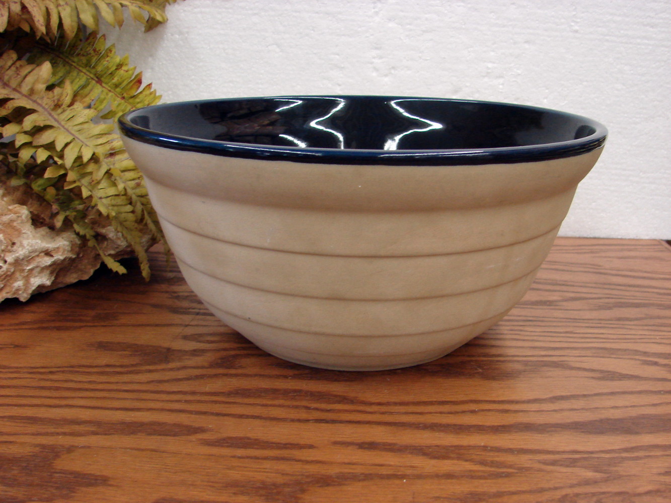 Vintage Western Stoneware Cobalt Great American Mixing Bowl 12 x 6"