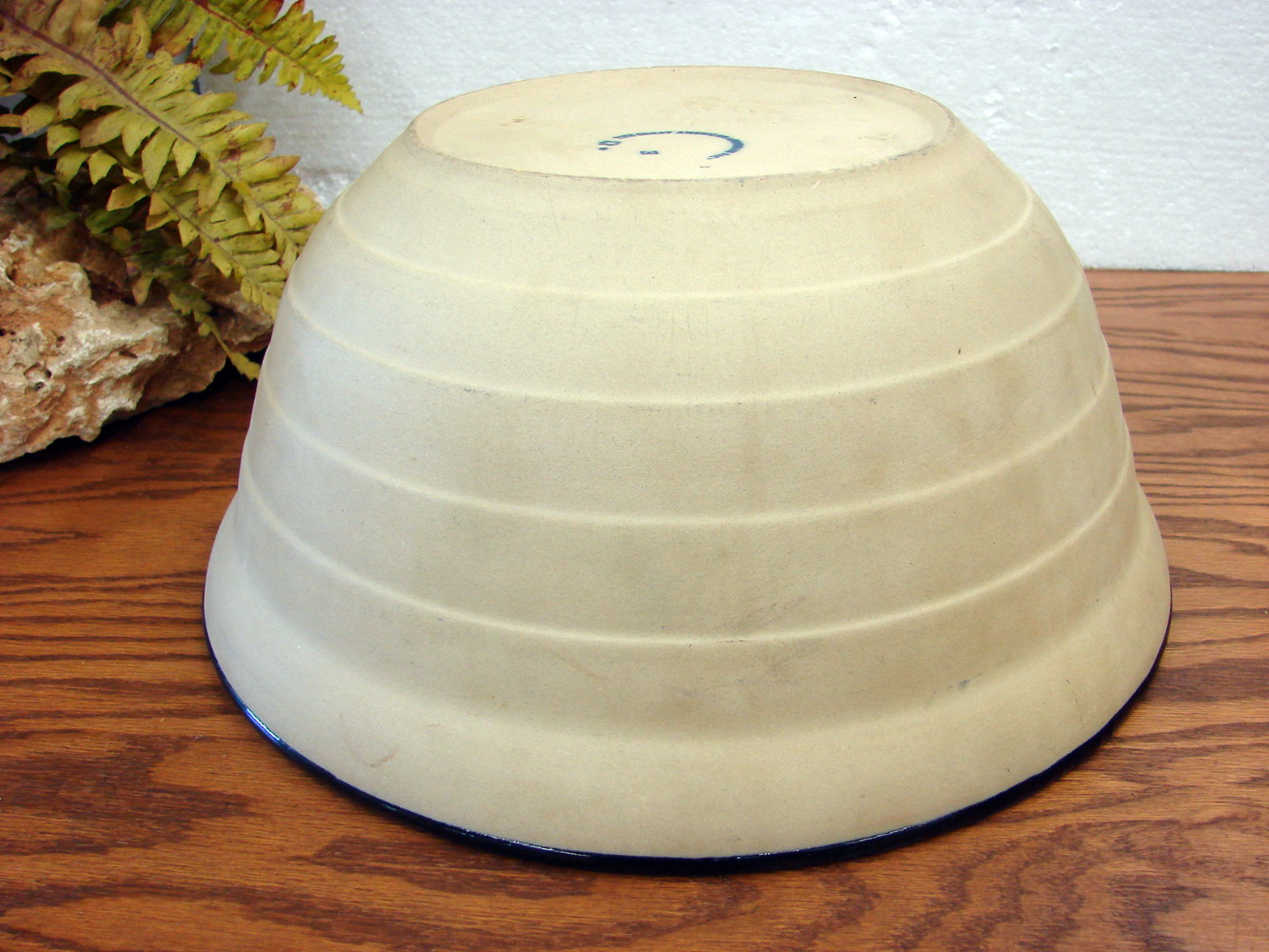 Vintage Western Stoneware Cobalt Great American Mixing Bowl 12 x 6" - Image 2