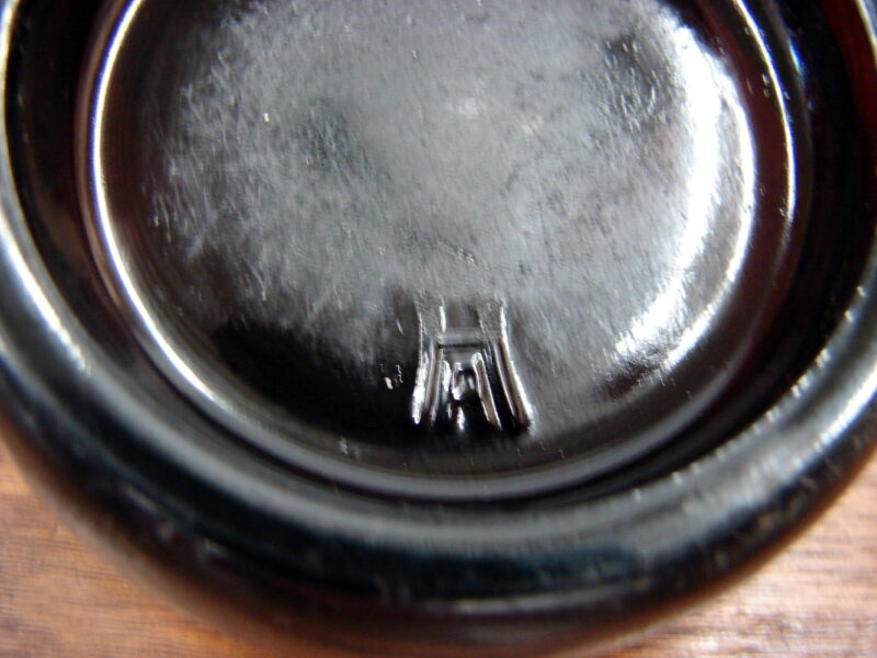 Set/8 Vintage Brown Glass Anchor Hocking Furniture Leg Caster Coaster Cups - Image 2
