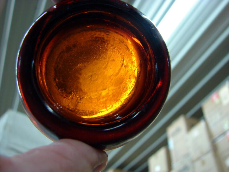 Set/8 Vintage Brown Glass Anchor Hocking Furniture Leg Caster Coaster Cups - Image 3