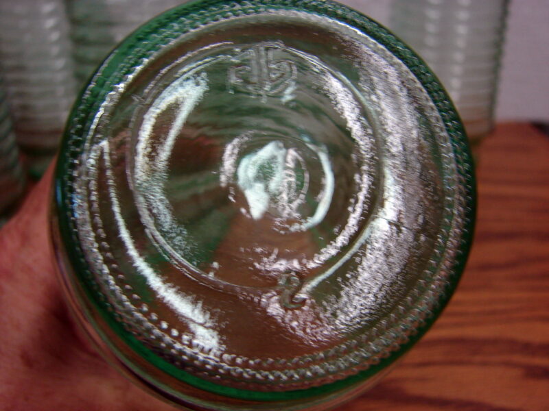 Vintage Set/6 Anchor Hocking Green Ribbed 6&#8243; Tumblers, Moose-R-Us.Com Antiques Collectibles Log Cabin Decor