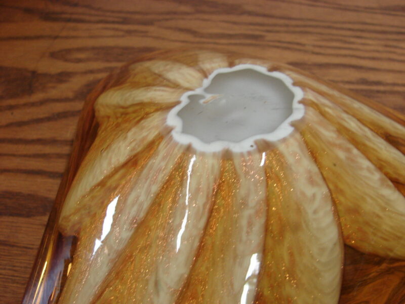 Vintage Murano Amber Star Fish Gold Fleck Free Form Bowl, Moose-R-Us.Com Antiques Collectibles Log Cabin Decor