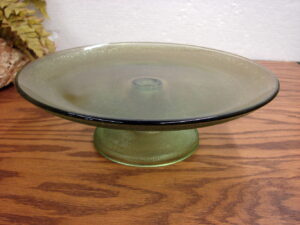 Vintage Gorgeous LE Smith Glass Quintec Pedestal Cake Stand Display, Moose-R-Us.Com Antiques Collectibles Log Cabin Decor