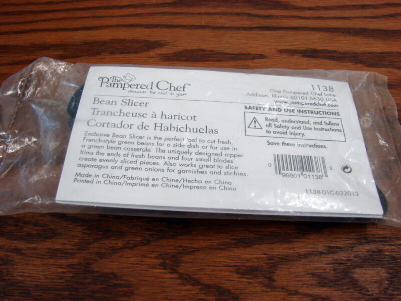 Brand New Pampered Chef Bean Slicer #1138 Make French Cut Style Beans, Moose-R-Us.Com Antiques Collectibles Log Cabin Decor