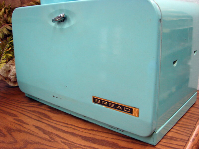 Vintage Blue Lincoln Beautyware Bread Box Wax Paper Foil Paper Towel Dispenser, Moose-R-Us.Com Antiques Collectibles Log Cabin Decor