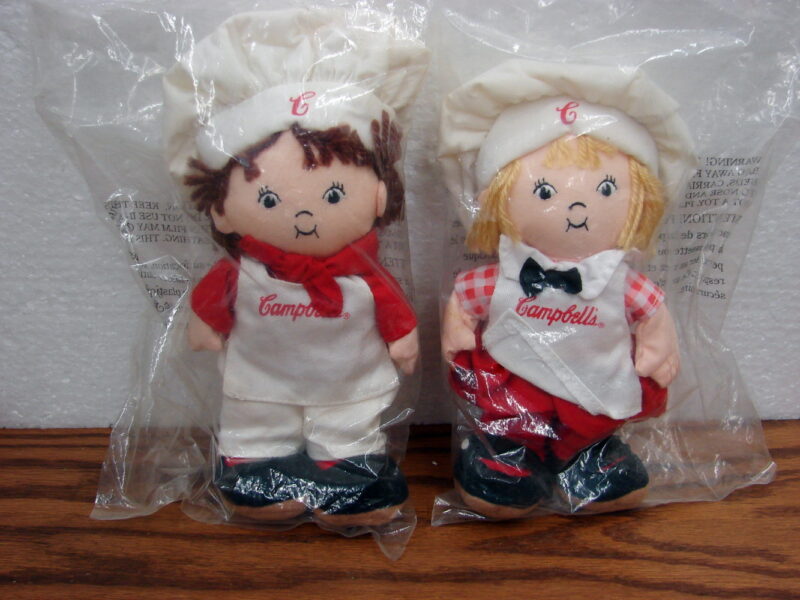 Advertising Campbell Kids Soup Dolls Soft Stuffed Brand New in Bag 8&#8243;, Moose-R-Us.Com Antiques Collectibles Log Cabin Decor