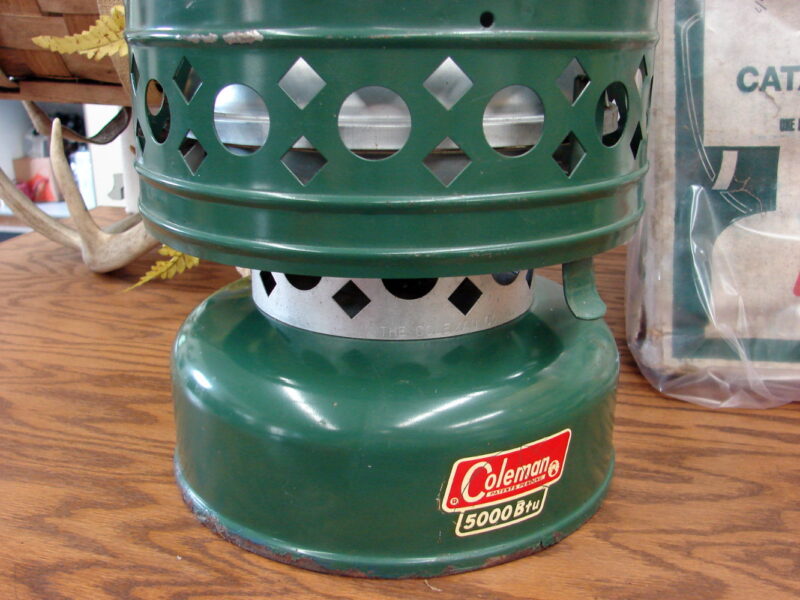 Vintage Coleman Catalytic Heater Model 511A700 5000 BTU Patio Porch Camp, Moose-R-Us.Com Antiques Collectibles Log Cabin Decor