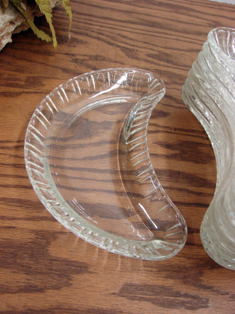 Set/8 Vintage Regency Fostoria Colony Crescent Moon Side Plates Clear, Moose-R-Us.Com Antiques Collectibles Log Cabin Decor
