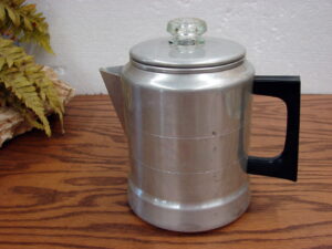 Vintage Art Deco Silverplate Bakelite Universal Coffee Urn Server Decor, Moose-R-Us.Com Antiques Collectibles Log Cabin Decor