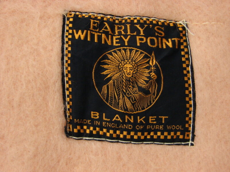 Set/2 Matching Vintage Early&#8217;s Whitney England 4 Point Harvest Gold Stripe Wool Blanket, Moose-R-Us.Com Antiques Collectibles Log Cabin Decor