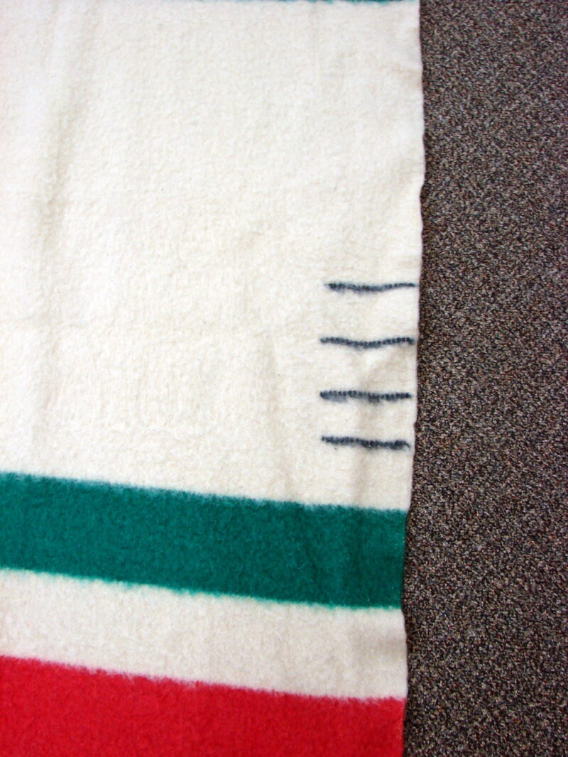 Vintage Classic Hudson Bay Stripe Early&#8217;s Whitney England 4 Point Stripe Wool Blanket, Moose-R-Us.Com Antiques Collectibles Log Cabin Decor