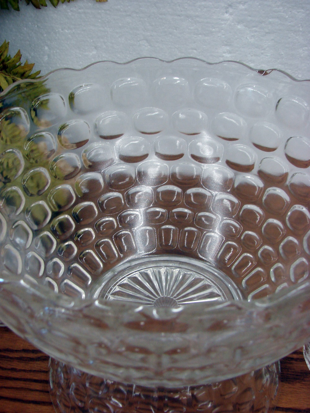 Vintage Federal Glass Yorktown Thumbprint Jubilee 26 pc Punch Bowl Set - Image 2