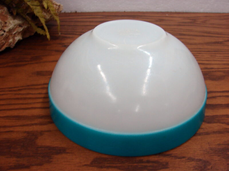 Vintage Fire King Turquoise Colonial Band Mixing Nesting Bowl 7 1/2&#8243;, Moose-R-Us.Com Antiques Collectibles Log Cabin Decor