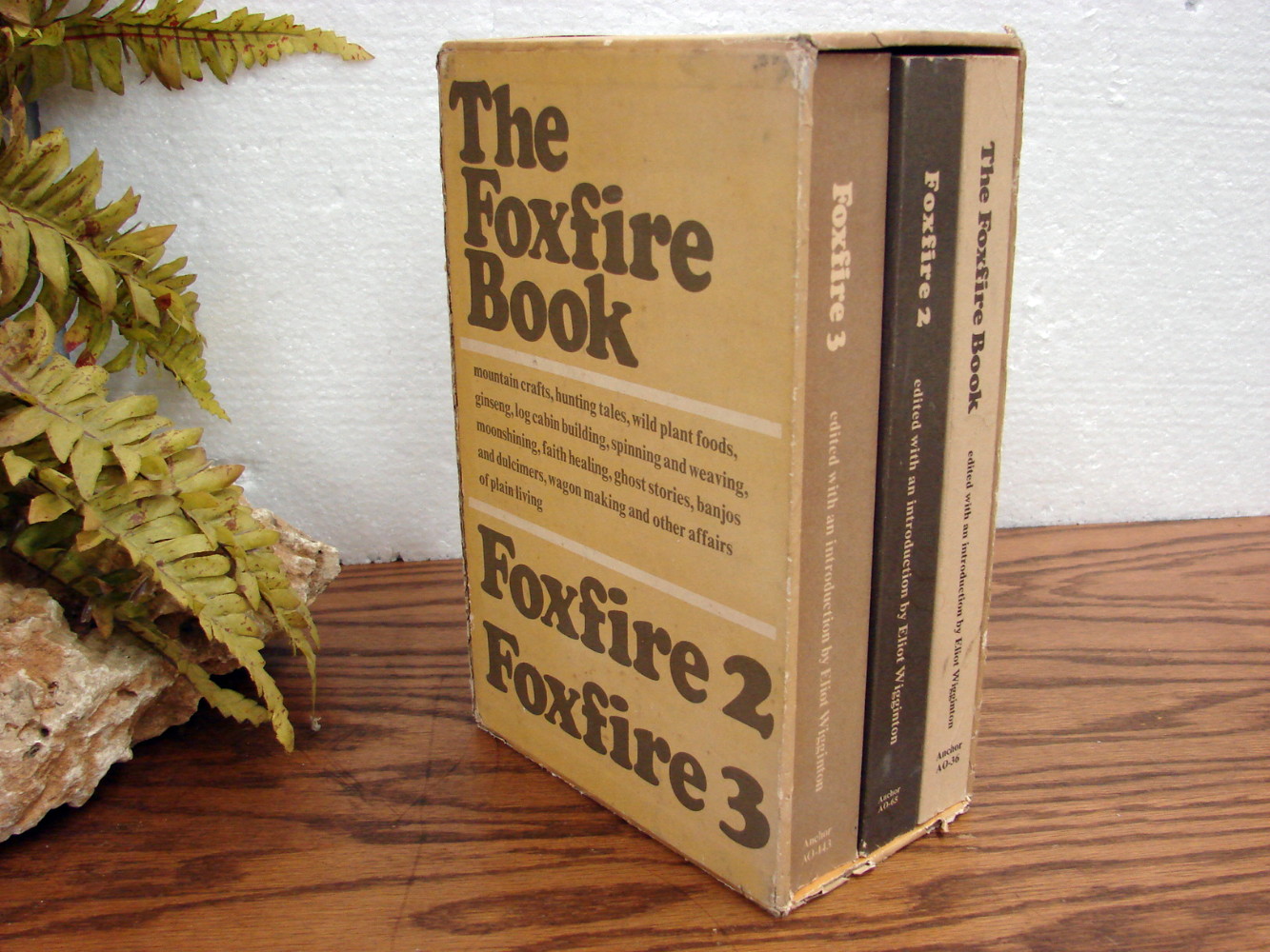 Vintage The Foxfire Book Vol. 1-3 Eliot Wigginton Homesteading Box Set 1970's Anchor Books