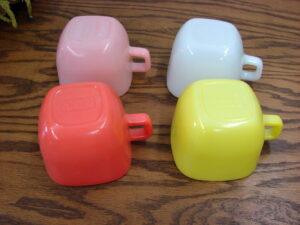 Vintage Glasbake USA Milk Glass Currier Ives Kitchenware Serving Pcs, Moose-R-Us.Com Antiques Collectibles Log Cabin Decor