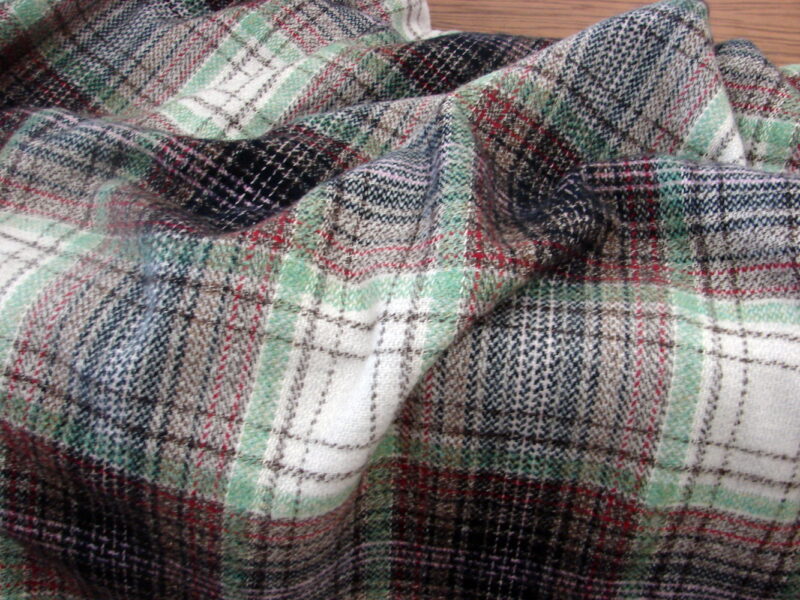 Johnston&#8217;s Scotland 100% Wool The Dog Blanket Throw Mint Green Black Red, Moose-R-Us.Com Antiques Collectibles Log Cabin Decor