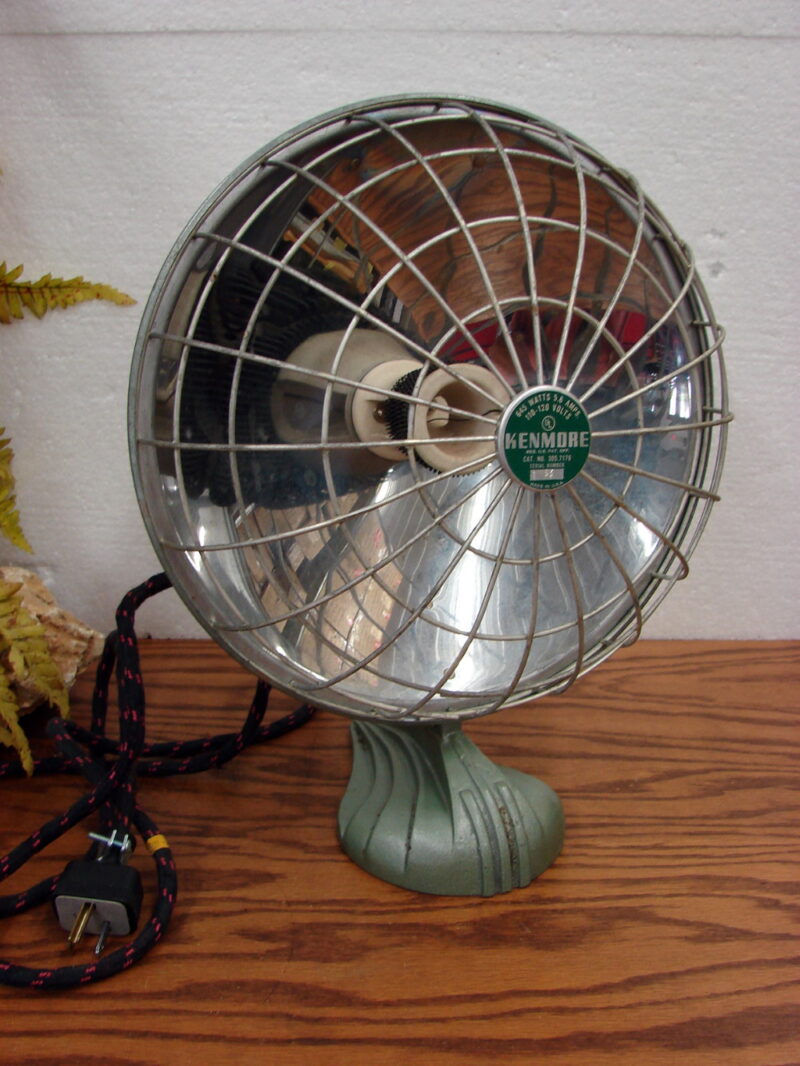 Vintage Art Deco Kenmore Radiant Heat Metal Iron Heater Mint Green Tested Working, Moose-R-Us.Com Antiques Collectibles Log Cabin Decor