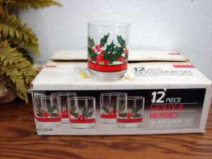 Vintage Libbey Numero Crown Collection Old Fashion Rocks Glass Barware Set/6, Moose-R-Us.Com Antiques Collectibles Log Cabin Decor