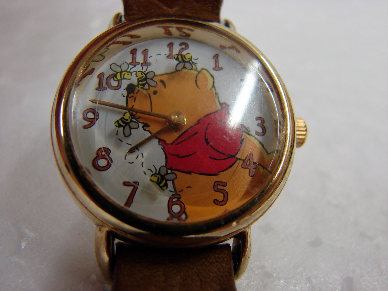 Vintage Timex Winnie the Pooh Watch Bee Seconds Hand