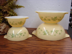 Vintage PYREX Lime Green Open Bakers #221 #222 #232 Set/3, Moose-R-Us.Com Antiques Collectibles Log Cabin Decor