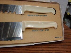 Set/2 Vintage Sheffield E. Parker &#038; Sons 6/12 Pc Antler Steak Knives in Sleeve and Box, Moose-R-Us.Com Antiques Collectibles Log Cabin Decor
