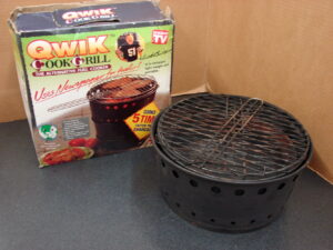 Vintage Qwik-Cook Grill Alternative Fuel Cooker Burns Newspaper