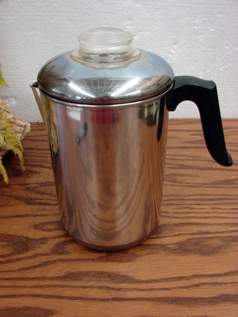 Complete Vintage Copper Bottom Revere Ware 6 Cup Percolator Coffee Pot Maker