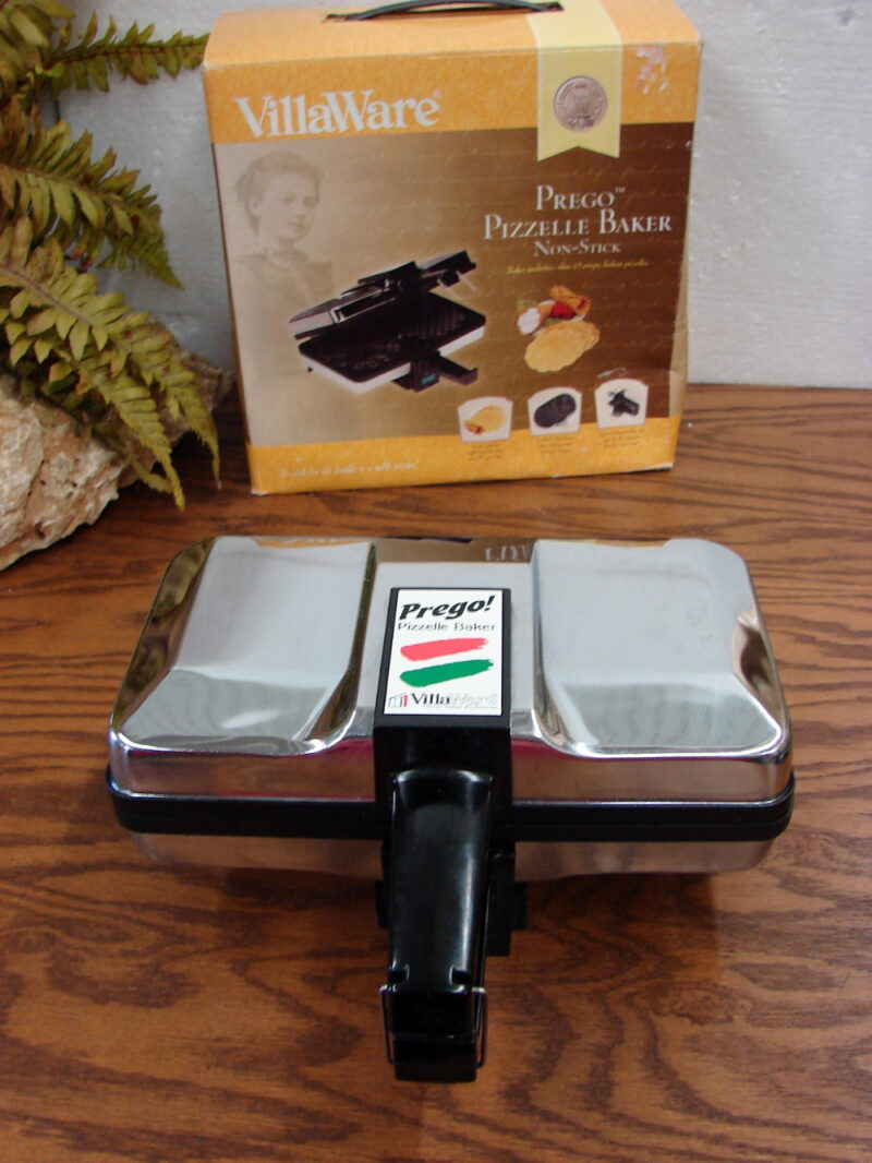 VillaWare Prego Krumkake Baker Electric Non Stick Iron Pizzelle Maker 3600, Moose-R-Us.Com Antiques Collectibles Log Cabin Decor