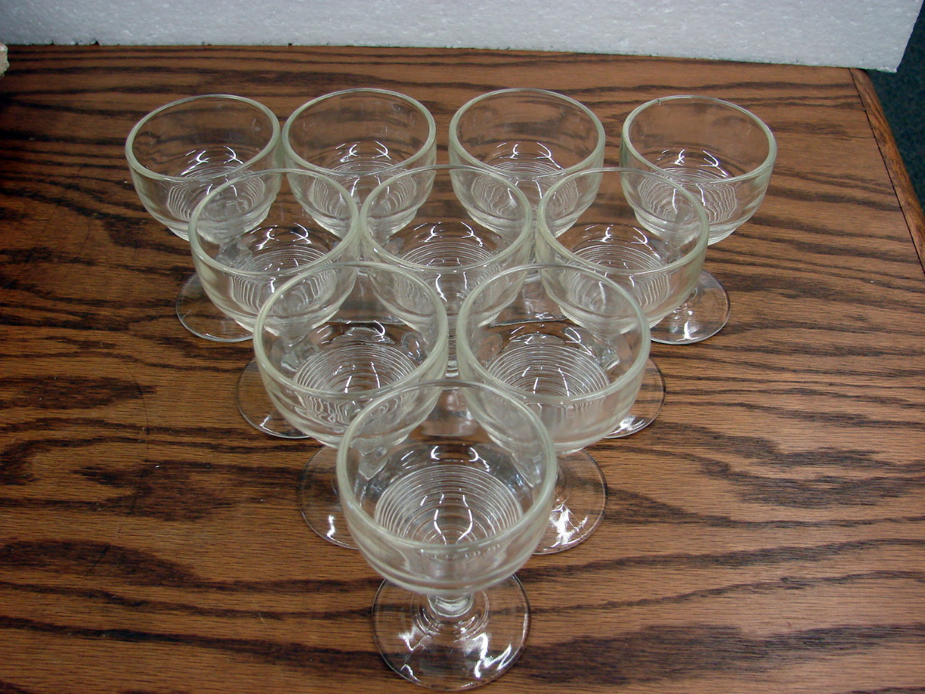 Set/10 Vintage Clear Ribbed Anchor Hocking Manhattan Sherry Cordial Glasses - Image 2