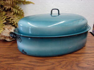 Vintage Swedish Berggren Folk Art Enamelware Coffee Pot Percolator, Moose-R-Us.Com Antiques Collectibles Log Cabin Decor