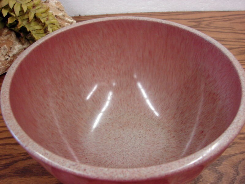 Vintage Boonton Ware Raspberry Confetti Splatter Thumbprint 511C 4 Qt, Moose-R-Us.Com Antiques Collectibles Log Cabin Decor