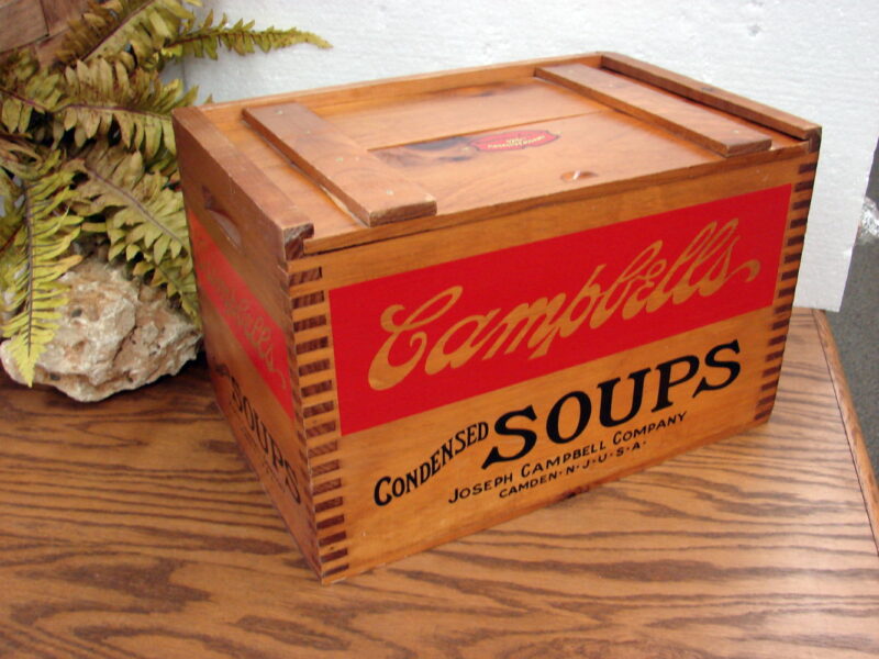 Campbell's Soup 125th Anniversary 1994 Wood Store Advertising Crate Box