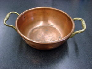 Vintage Brass Copper Long Fireplace Match Holder Striker, Moose-R-Us.Com Antiques Collectibles Log Cabin Decor