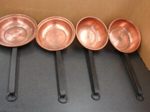 Vintage Brass Copper Long Fireplace Match Holder Striker, Moose-R-Us.Com Antiques Collectibles Log Cabin Decor
