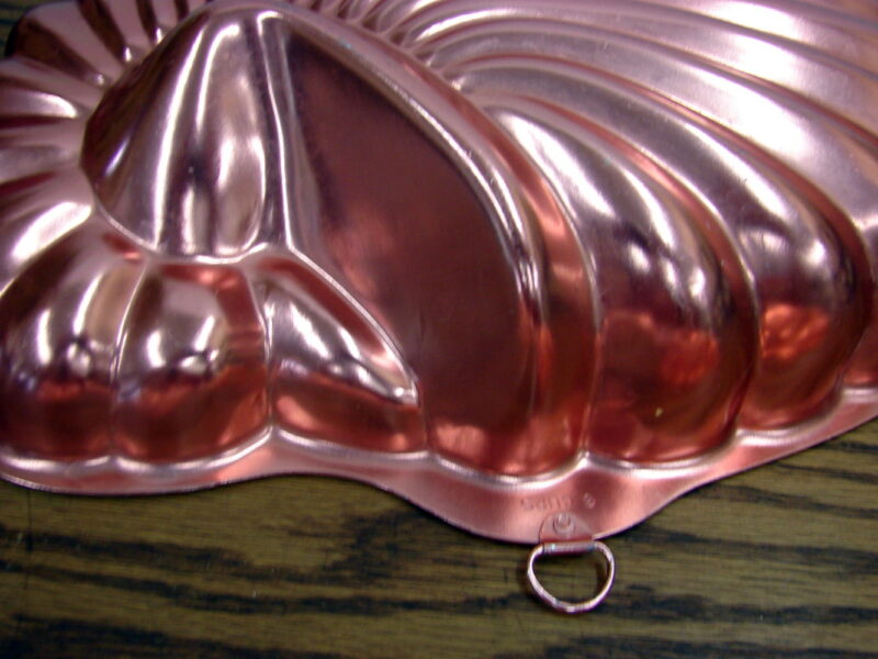 Vintage Copper Aluminum Nautilus Shell Gelatin Molds Large And 4 Small, Moose-R-Us.Com Antiques Collectibles Log Cabin Decor