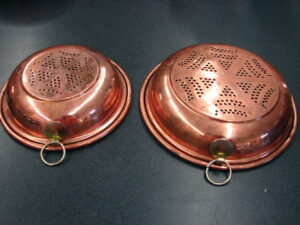 Vintage Brass Copper Long Fireplace Match Holder Striker, Moose-R-Us.Com Antiques Collectibles Log Cabin Decor