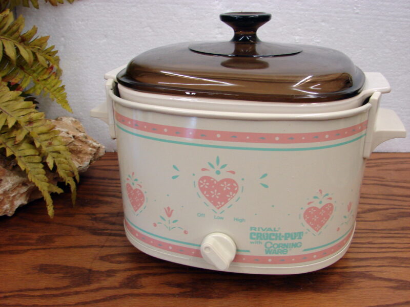 Rival CorningWare Removable 3 qt Crock Pot Slow Cooker Forever Yours Hearts - Image 2