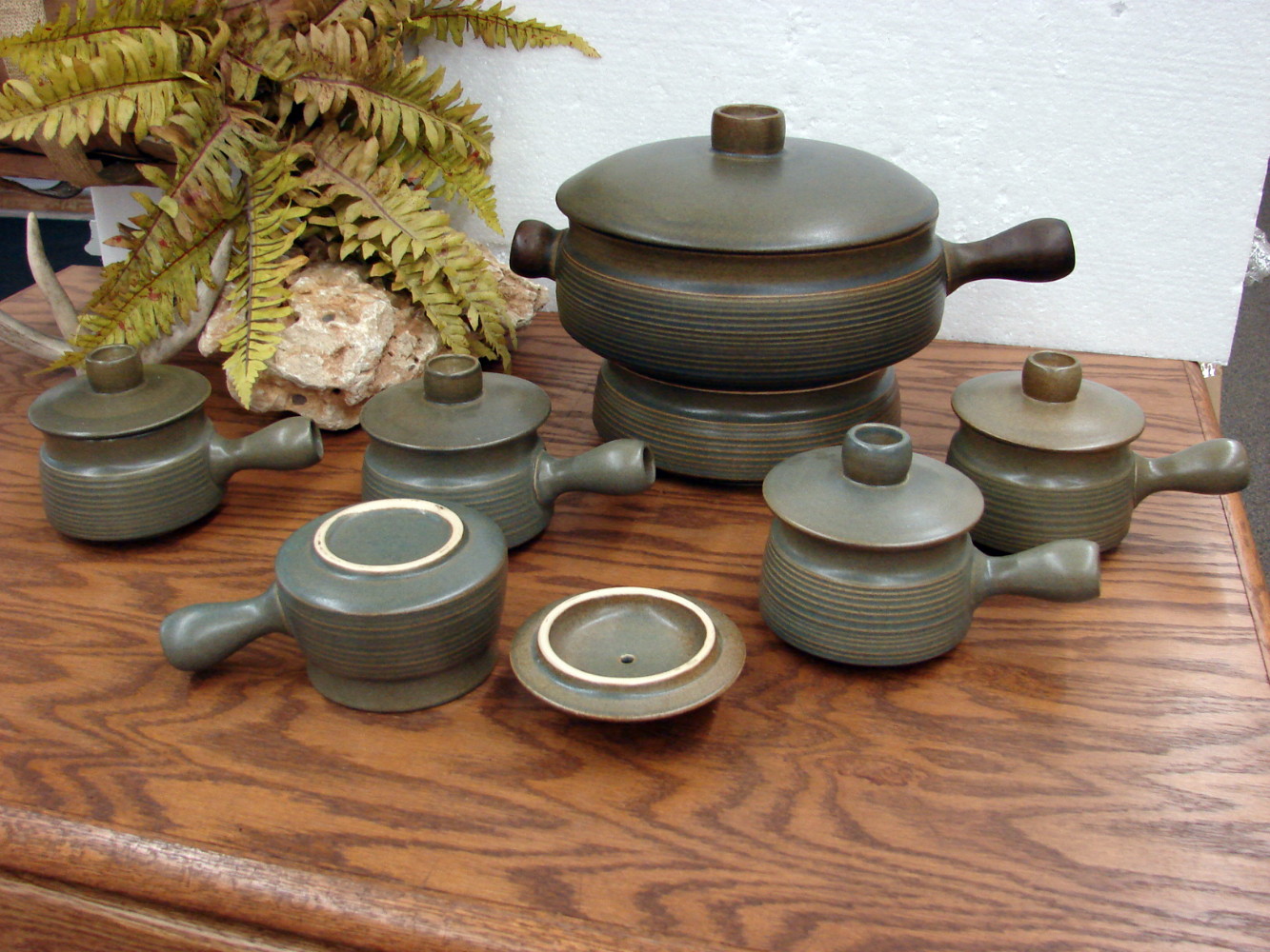 Vintage Denby-Langley Sherwood French Onion Soup Casserole Set/13