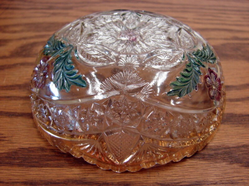 Vintage Victorian Gold Trim Hand Painted Flower Individual Berry Bowl, Moose-R-Us.Com Antiques Collectibles Log Cabin Decor