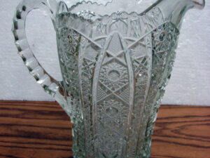 Vintage Imperial Glass Whirling Star Footed Punch Bowl Only, Moose-R-Us.Com Antiques Collectibles Log Cabin Decor