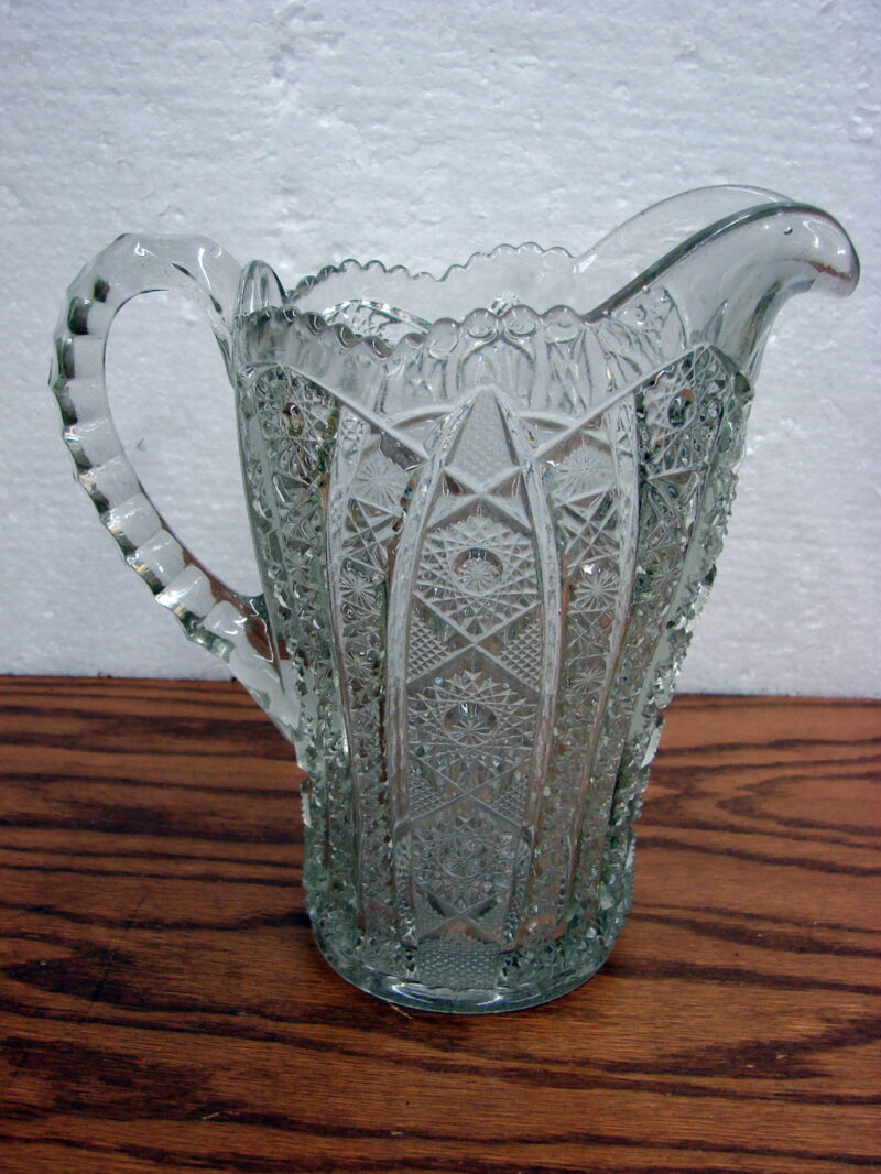 Gorgeous Vintage Imperial Glass Daisy Button 32 oz Water Pitcher Clear, Moose-R-Us.Com Antiques Collectibles Log Cabin Decor