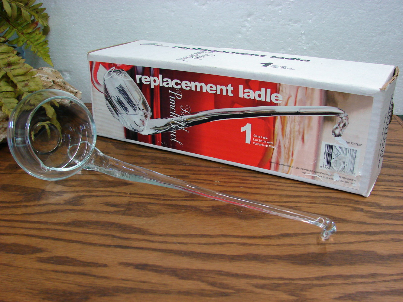Brand New Libbey Crisa Festival Punch Bowl Replacement Glass Ladle