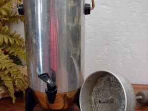 Vintage Empire 1 Cup Aluminum Electric Coffee Percolator 63-T, Moose-R-Us.Com Antiques Collectibles Log Cabin Decor