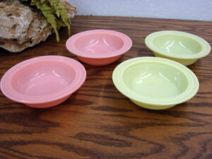 Set/4 Berry Bowls 5" Vintage Hazel Atlas Moderntone 1940’s Collection