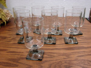 Vintage Federal Glass Sportsman Relaxer Set Fine Blown Glassware Pilsner NIB, Moose-R-Us.Com Antiques Collectibles Log Cabin Decor